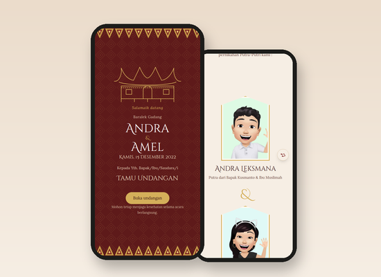 Tampilan tema Minang Gadang